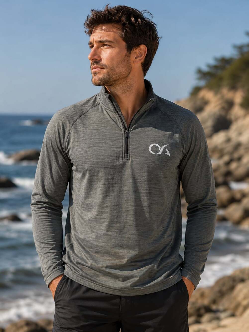 EG-PRO Performance Gear Men's Large Gray 1/4 Zip Athletic Pullover
Z67JC